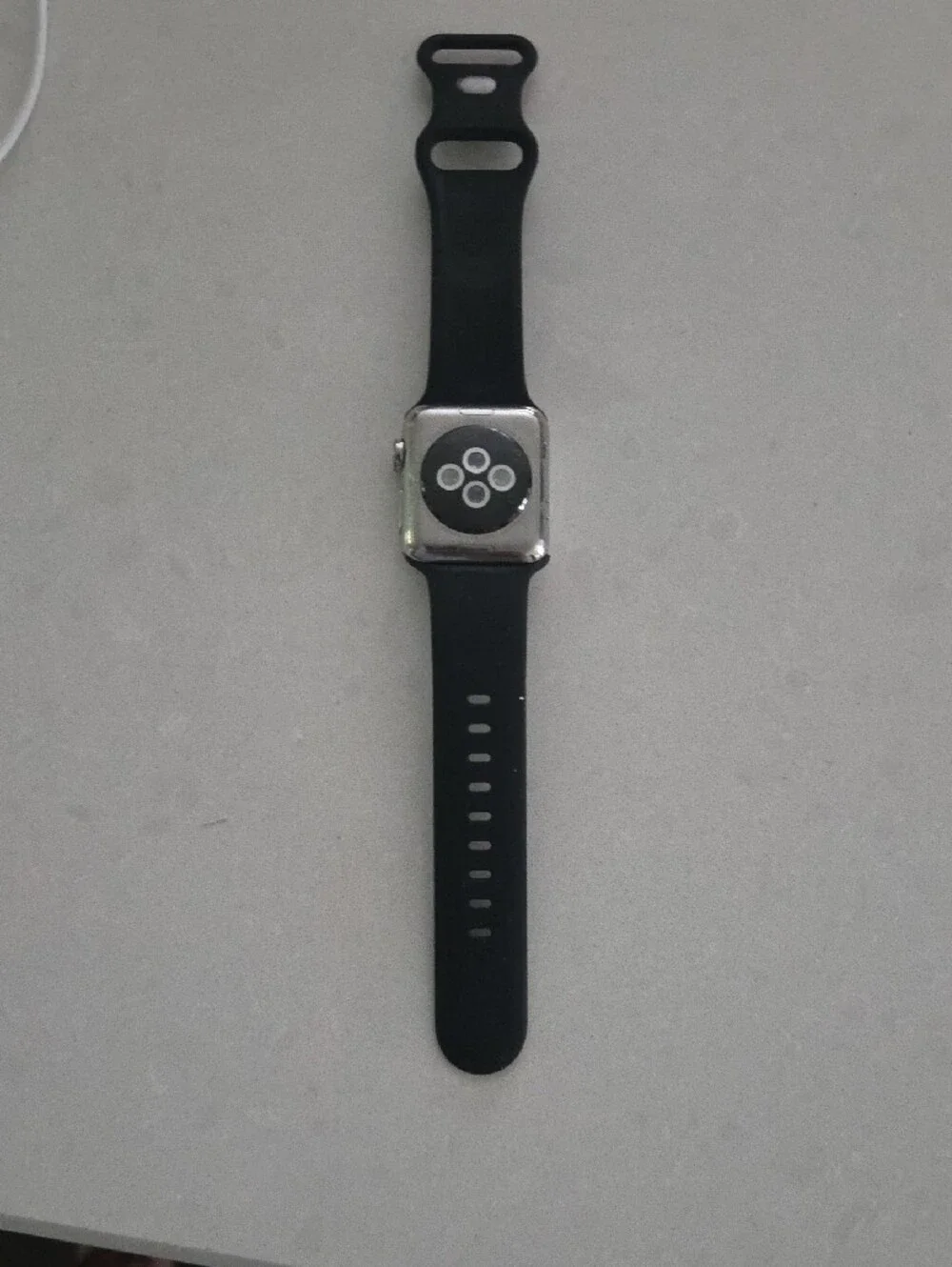 Apple Watch in Black with Silver Case - Classic Smartwatch
